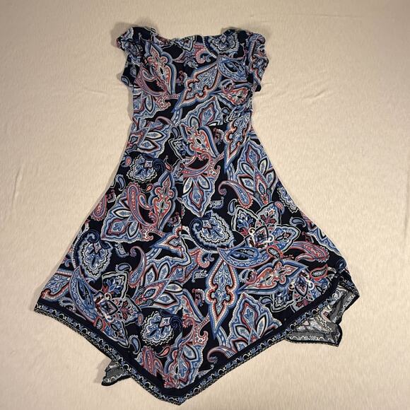 INC International Concepts Petite Paisley Handkerchief Hem Dress Size P - Picture 5 of 5